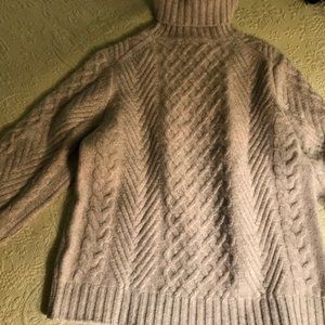 heavy cashmere ladies cowl neck sweater